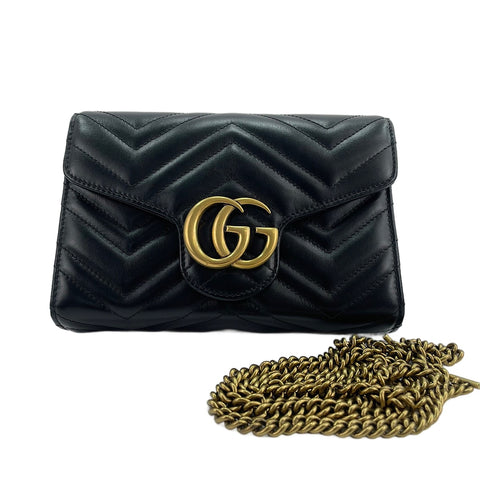 GUCCI GG Marmont 2WAY Shoulder Bag black WS30406