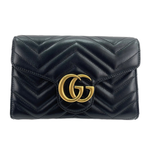 GUCCI GG Marmont 2WAY Shoulder Bag black WS30406