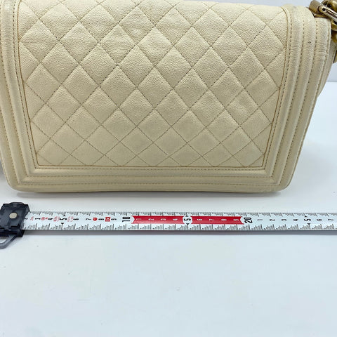 CHANEL Boy Chanel Medium Shoulder Bag white WS30407