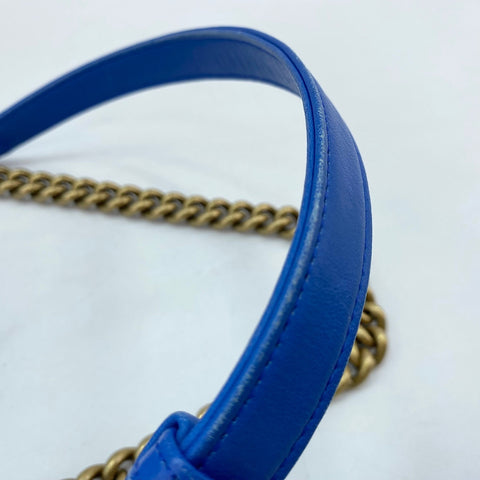 CHANEL Boy Chanel Medium Shoulder Bag blue WS30412