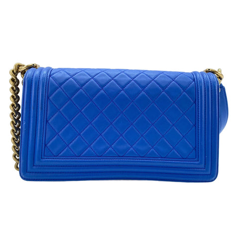 CHANEL Boy Chanel Medium Shoulder Bag blue WS30412