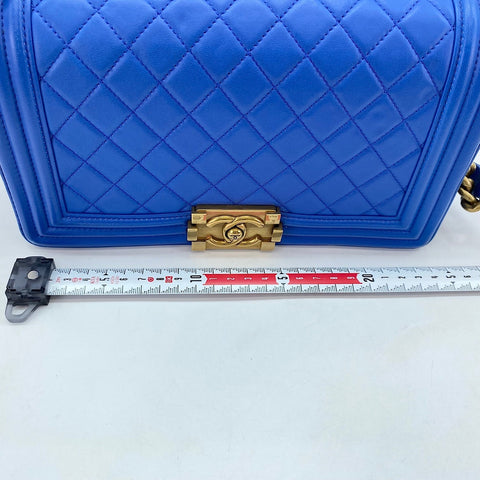 CHANEL Boy Chanel Medium Shoulder Bag blue WS30412