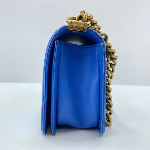 CHANEL Boy Chanel Medium Shoulder Bag blue WS30412