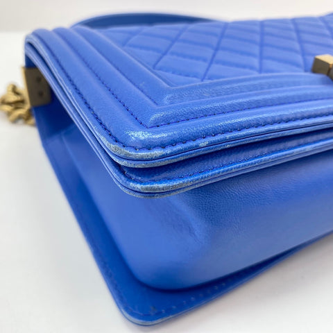 CHANEL Boy Chanel Medium Shoulder Bag blue WS30412