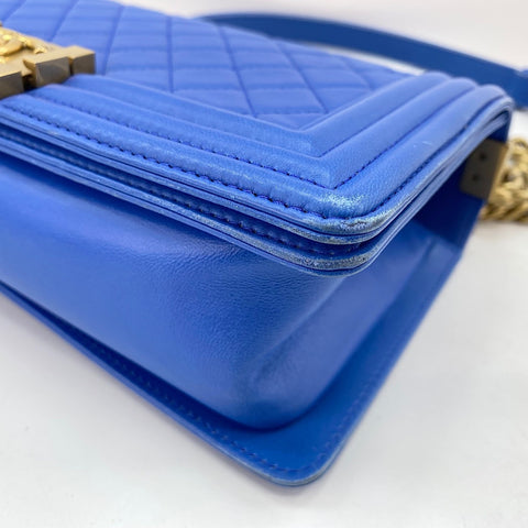 CHANEL Boy Chanel Medium Shoulder Bag blue WS30412
