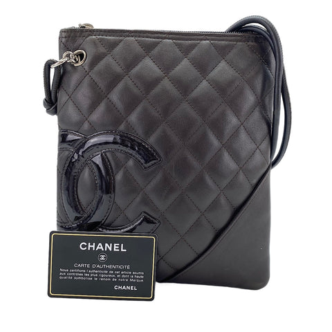 CHANEL Cambon Line Shoulder Bag Brown WS30414