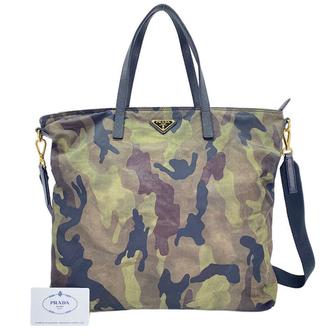 PRADA 2WAY Tote Bag green WS30417