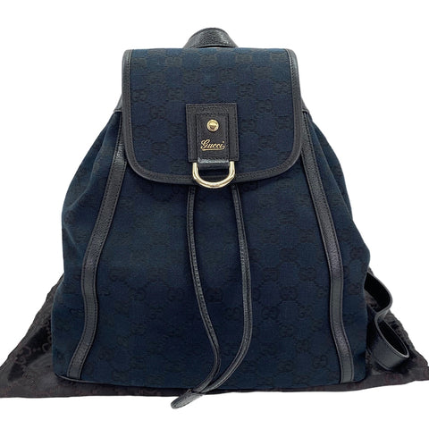 GUCCI Backpack  Daypack Navy WS30422