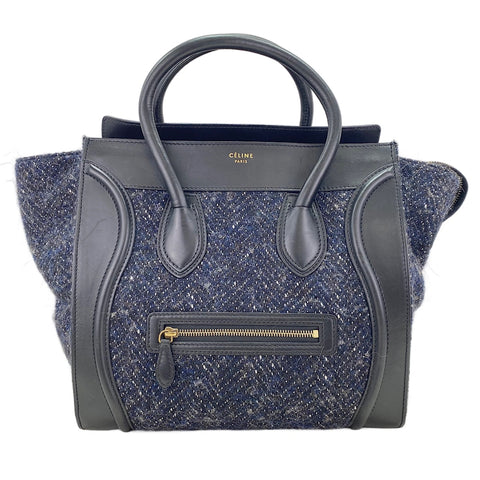 CELINE Luggage mini Handbag Navy WS30430