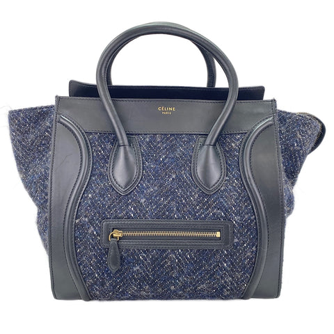 CELINE Luggage mini Handbag Navy WS30430