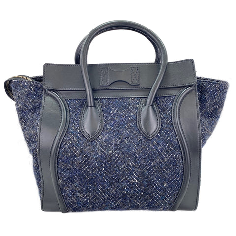 CELINE Luggage mini Handbag Navy WS30430