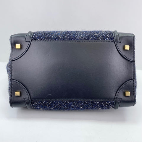 CELINE Luggage mini Handbag Navy WS30430