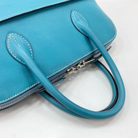 HERMES Bolide 192330 Handbag blue WS30434