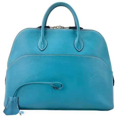 HERMES Bolide 192330 Handbag blue WS30434