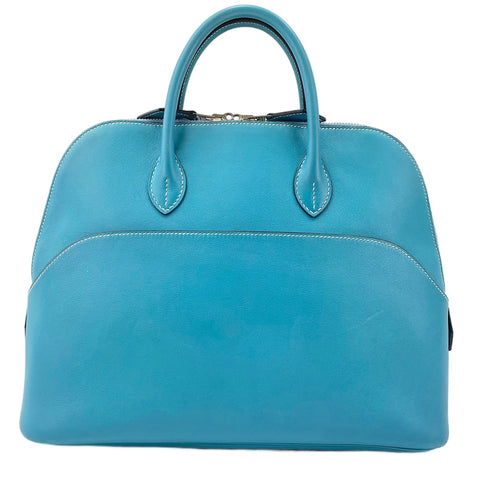 HERMES Bolide 192330 Handbag blue WS30434