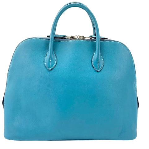 HERMES Bolide 192330 Handbag blue WS30434