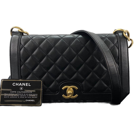 CHANEL Matelass 25 Shoulder Bag black WS30438