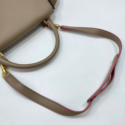 CELINE Trapeze 2WAY Handbag Brown WS30441