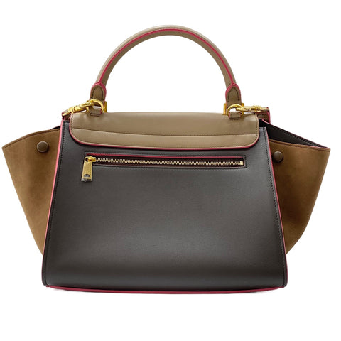 CELINE Trapeze 2WAY Handbag Brown WS30441