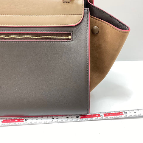 CELINE Trapeze 2WAY Handbag Brown WS30441