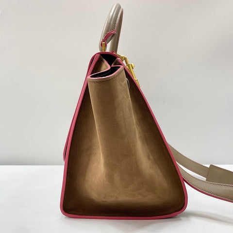 CELINE Trapeze 2WAY Handbag Brown WS30441