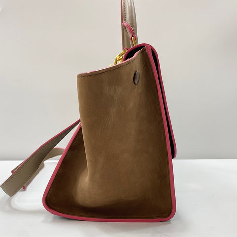 CELINE Trapeze 2WAY Handbag Brown WS30441