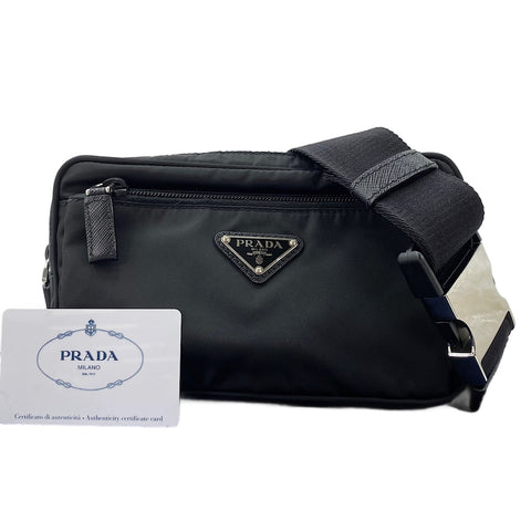 PRADA Linenylon Waist bag black WS30445