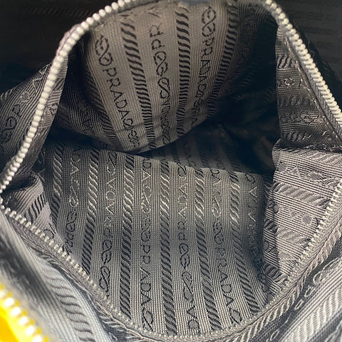 PRADA Tessuto nylon triangular logo Shoulder Bag yellow WS30446