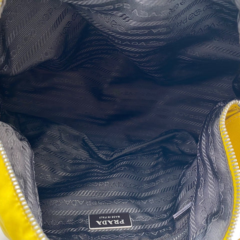 PRADA Tessuto nylon triangular logo Shoulder Bag yellow WS30446