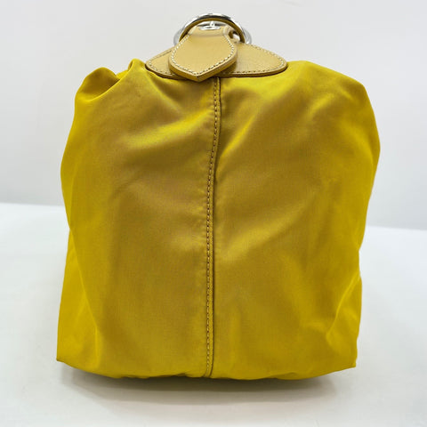 PRADA Tessuto nylon triangular logo Shoulder Bag yellow WS30446