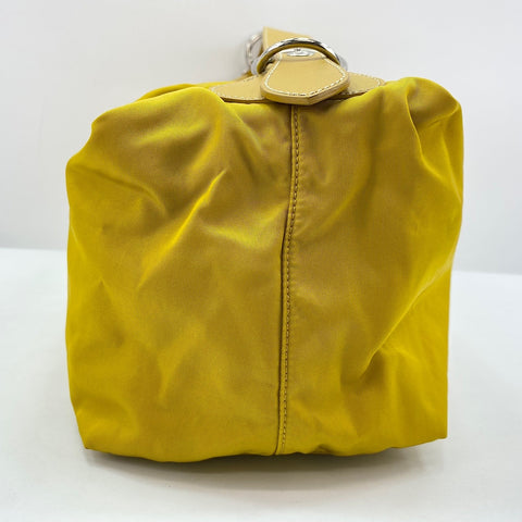 PRADA Tessuto nylon triangular logo Shoulder Bag yellow WS30446