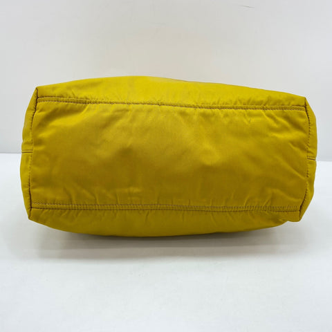 PRADA Tessuto nylon triangular logo Shoulder Bag yellow WS30446