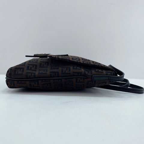 FENDI Zucchino Shoulder Bag Brown WS30447