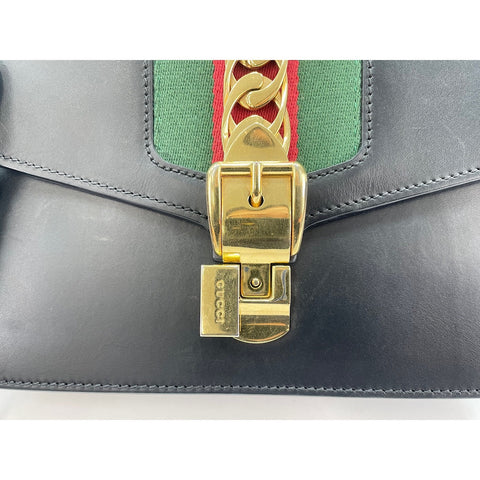 GUCCI Sherry Line Shoulder Bag black WS30450