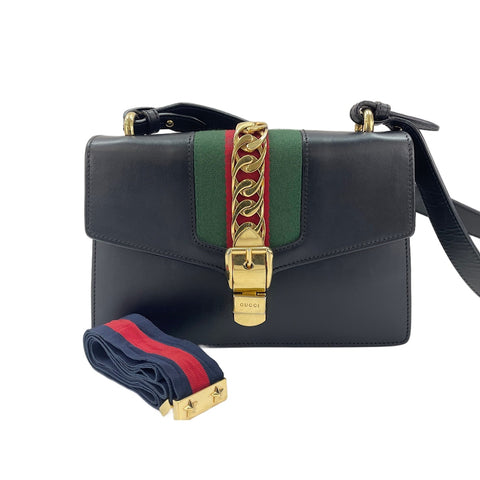 GUCCI Sherry Line Shoulder Bag black WS30450