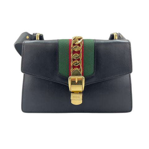 GUCCI Sherry Line Shoulder Bag black WS30450