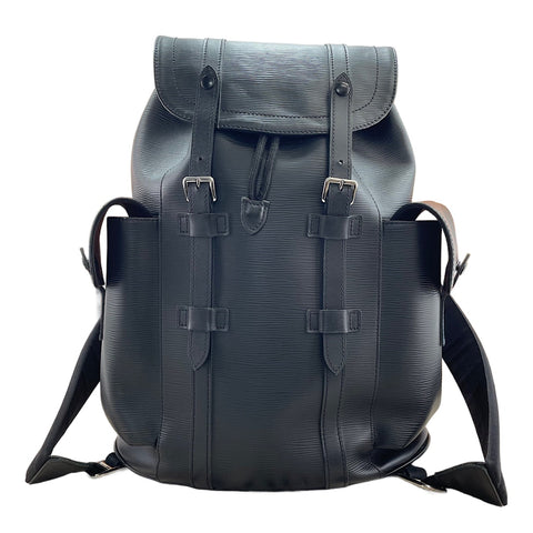 LOUIS VUITTON Epi Christopher MM Backpack · Daypack black WS30451 – NUIR VINTAGE