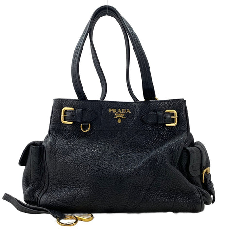 PRADA Vitello Daino Tote Bag black WS30452