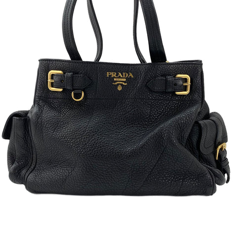 PRADA Vitello Daino Tote Bag black WS30452