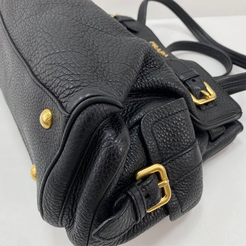 PRADA Vitello Daino Tote Bag black WS30452