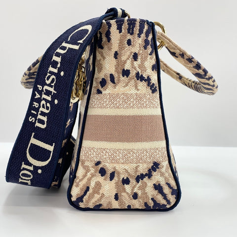 Christian Dior Lady D Light Medium 2WAY Handbag pink WS30455
