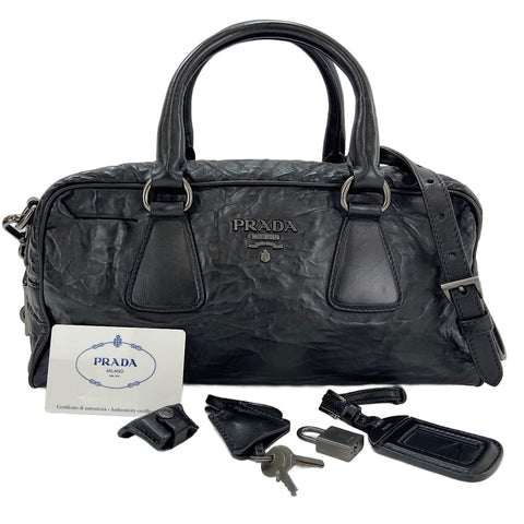 PRADA 2WAY Handbag black WS30462