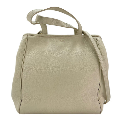 CELINE Small Foldable Cover 2WAY Handbag beige WS30471