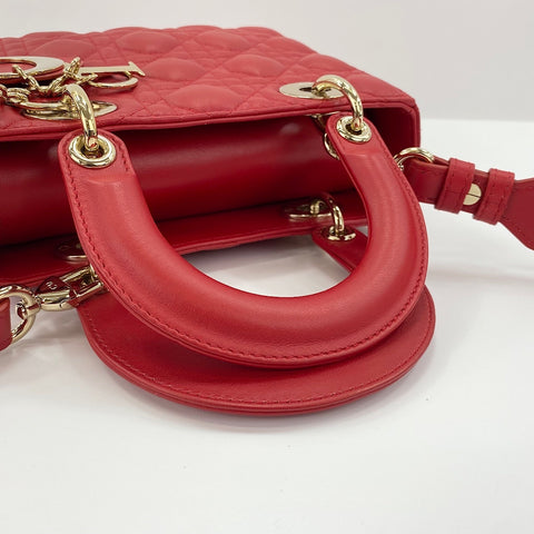 Christian Dior Lady Dior 2WAY Handbag Red WS30476