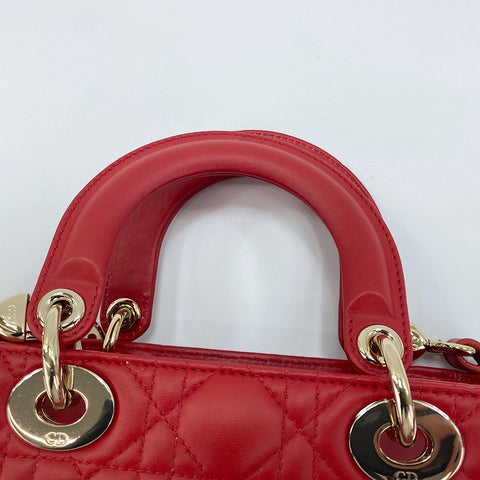 Christian Dior Lady Dior 2WAY Handbag Red WS30476