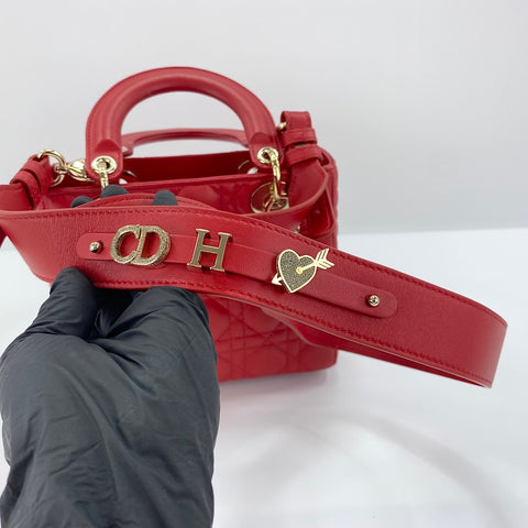 Christian Dior Lady Dior 2WAY Handbag Red WS30476