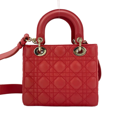 Christian Dior Lady Dior 2WAY Handbag Red WS30476