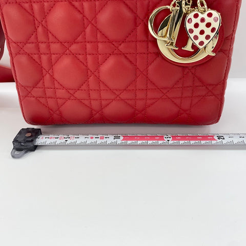 Christian Dior Lady Dior 2WAY Handbag Red WS30476