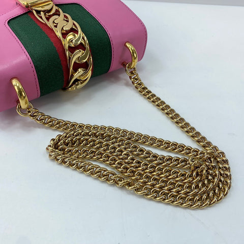 GUCCI Sylvie Shelley Shoulder Bag pink WS30481