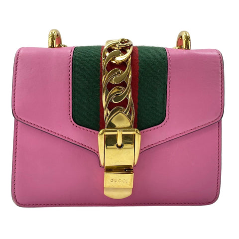 GUCCI Sylvie Shelley Shoulder Bag pink WS30481